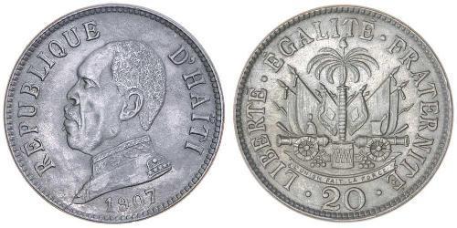 20 Сантім Гаїті (1804 - ) Нікель/Мідь 