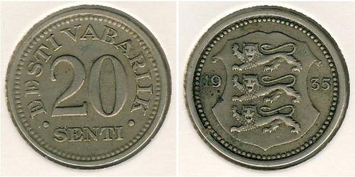 20 Сент Естонія (1991 - ) Нікель/Бронза 