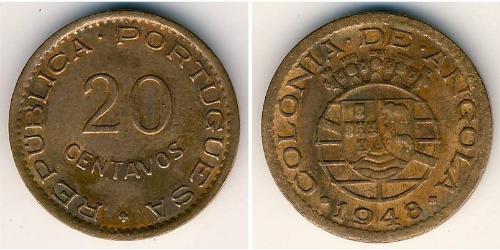 20 Сентаво  Portuguese Angola (1575-1975) Бронза 