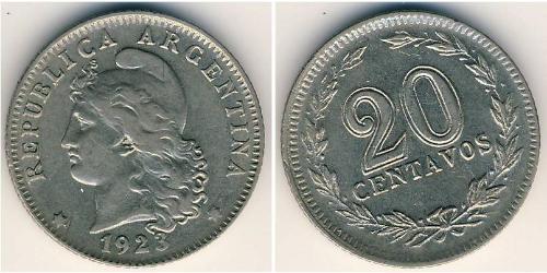 20 Сентаво Аргентинская Республика (1861 - ) Никель/Медь 