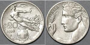 20 Сентесимо Kingdom of Italy (1861-1946) Никель 