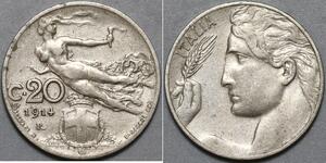 20 Сентесимо Kingdom of Italy (1861-1946) Никель 
