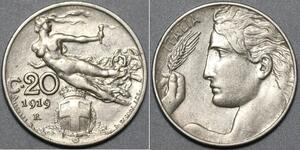 20 Сентесімо Kingdom of Italy (1861-1946) Нікель 