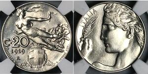 20 Сентесімо Kingdom of Italy (1861-1946) Нікель 