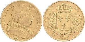 20 Франк Kingdom of France (1815-1830) Золото Людовик XVIII (1755-1824)