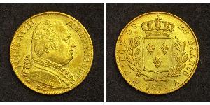 20 Франк Kingdom of France (1815-1830) Золото Людовик XVIII (1755-1824)