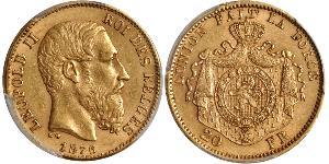 20 Франк Бельгія Золото Леопольд II (1835 - 1909)