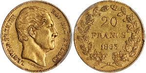 20 Франк Бельгія Золото Leopold I of Belgium (1790-1865)