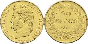 20 Франк Июльская монархия (1830-1848) Золото Луи-Филипп I (1773 -1850)