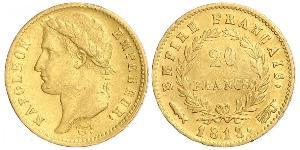 20 Франк Первая Французская империя (1804-1814) Золото Наполеон I(1769 - 1821)