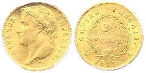 20 Франк Первая Французская империя (1804-1814) Золото Наполеон I(1769 - 1821)