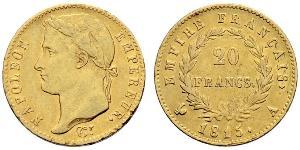 20 Франк Первая Французская империя (1804-1814) Золото Наполеон I(1769 - 1821)