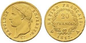 20 Франк Перша Французька імперія (1804-1814) Золото Наполеон I Бонапарт(1769 - 1821)