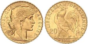 20 Франк Третя французька республіка (1870-1940)  Золото 