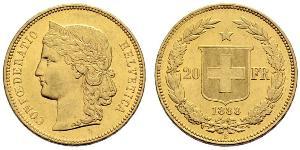 20 Франк Швейцарія Золото 