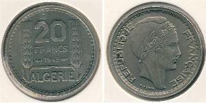 20 Франк Algeria (1962 - ) Нікель/Мідь 