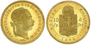 20 Франк / 8 Форинт Австро-Венгрия (1867-1918) Золото Франц Иосиф I (1830 - 1916)