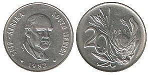 20 Цент Южно-Африканская Республика (1910 - ) Никель 