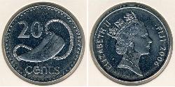 20 Цент Fiji (1970 - ) Нікель/Мідь Єлизавета II (1926-2022)