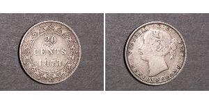 20 Цент Канада / Ньюфаундленд и Лабрадор Серебро Виктория (1819 - 1901)