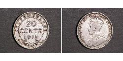 20 Цент Ньюфаундленд и Лабрадор Серебро Георг V (1865-1936)