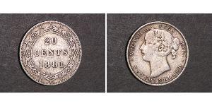 20 Цент Канада / Ньюфаундленд і Лабрадор Срібло Вікторія (1819 - 1901)