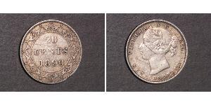 20 Цент Канада / Ньюфаундленд і Лабрадор Срібло Вікторія (1819 - 1901)