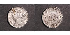 20 Цент Стрейтс-Сетлментс (1826 - 1946) Срібло Вікторія (1819 - 1901)