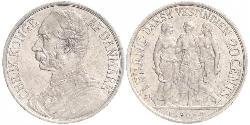 20 Цент / 1 Франк Дания Серебро Кристиан IX король Дании (1818-1906)
