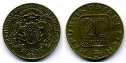20 Shilling Republic of Austria (1955 - ) Copper/Aluminium/Nickel 