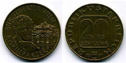20 Shilling Republic of Austria (1955 - ) Copper/Aluminium/Nickel 