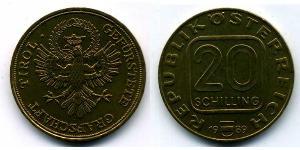 20 Шиллинг Австрийская Республика(1955 - ) Алюминий/Никель/Медь 