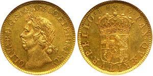 20 Шиллинг Английская республика (1649-1660) Золото 