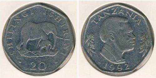 20 Шилінг Танзанія (1964 - ) Нікель/Мідь 