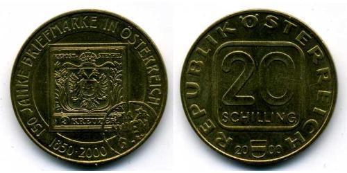 20 Шилінг Австрійська Республіка (1955 - ) Нікель/Мідь/Алюміній 