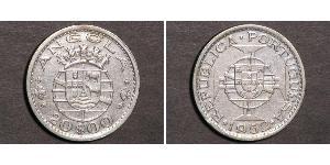 20 Эскудо Португалия / Portuguese Angola (1575-1975) Серебро 
