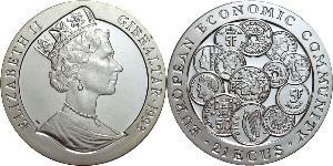 21 Ecu Gibraltar (1704 - ) Plata Isabel II (1926-2022)