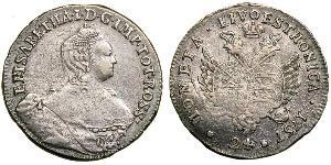 24 Kopeck Empire russe (1720-1917) Argent Ielizaveta I Petrovna  (1709-1762)