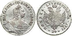 24 Kopeke Russisches Reich (1720-1917) Silber Jelisaweta I Petrowna (1709-1762)