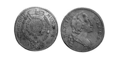 24 Kreuzer Electorate of Bavaria (1623 - 1806) Plata Maximiliano III José, Elector de Baviera(1727 – 1777)