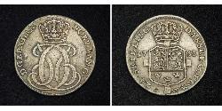 24 Skilling Danemark Argent Christian VI de Danemark (1699 - 1746)