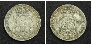 24 Skilling Danimarca Argento Cristiano VI di Danimarca (1699 - 1746)