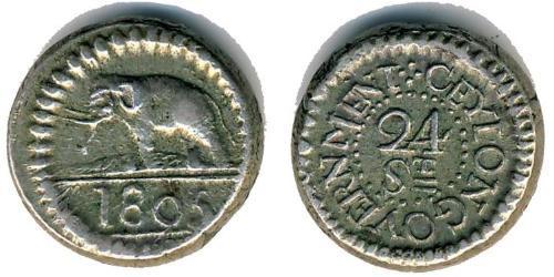 24 Stiver Sri Lanka (1948 - ) Silber 