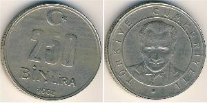250000 Lira Türkei (1923 - ) Kupfer/Nickel 
