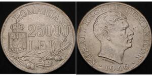 25000 Leu Rumänien Silber 