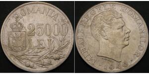 25000 Leu Rumänien Silber 