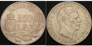25000 Leu Rumänien Silber 