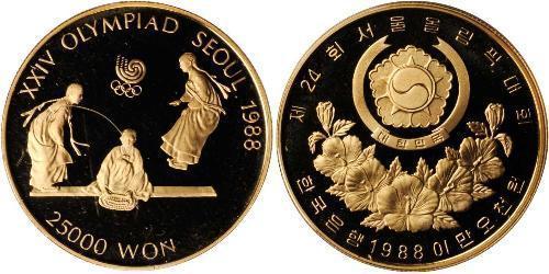25000 Won South Korea Gold 