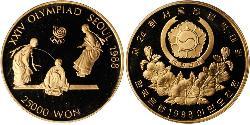 25000 Won Corée du Sud Or 