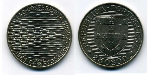 250 Escudo Republica Portuguesa (1975 - ) Níquel/Cobre 